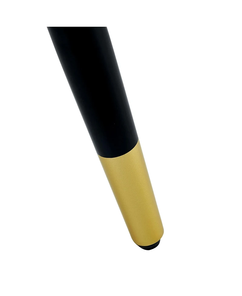 Streamdale Furniture Streamdale Dual Tone Pu Leather Dining Chair, Black Metal Legs, Set of 4