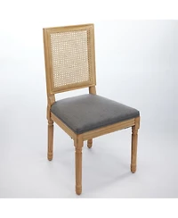 Streamdale Furniture French Louis Dining Chairs, Rattan Back.