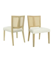 Streamdale Furniture Rattan Dining Chair Without Arm Set of 2