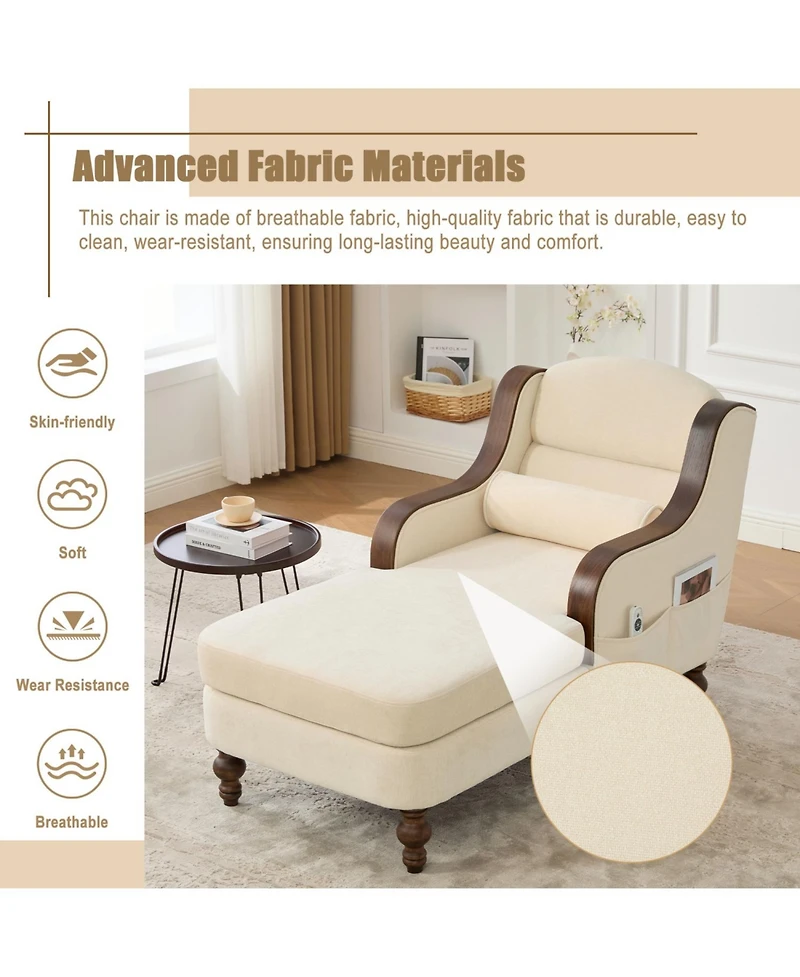 Streamdale Furniture Oversized Chaise Lounge Indoor Sofa Bed