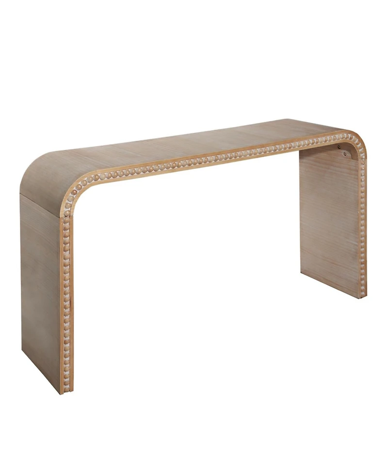 Streamdale Furniture 59in Natural Wood Console Table with Wood Beads