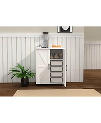 Streamdale Furniture Rice Door Storage Cabinet - Large Capacity Durable