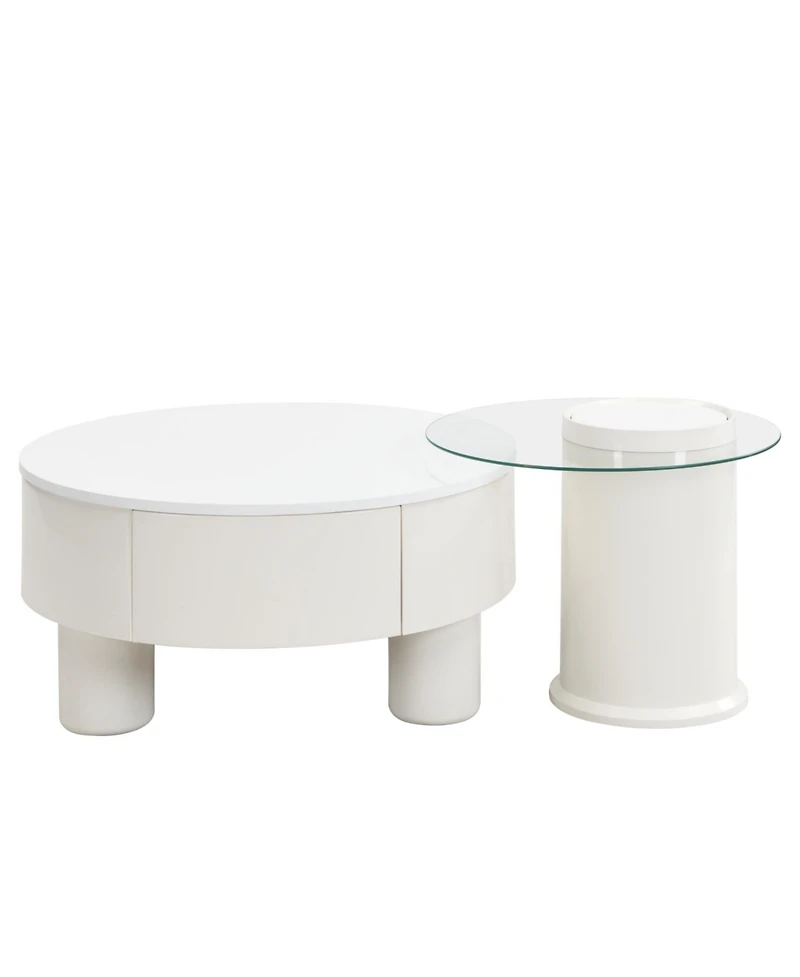 Streamdale Furniture Nesting Coffee Table Set w/ Storage Drawer