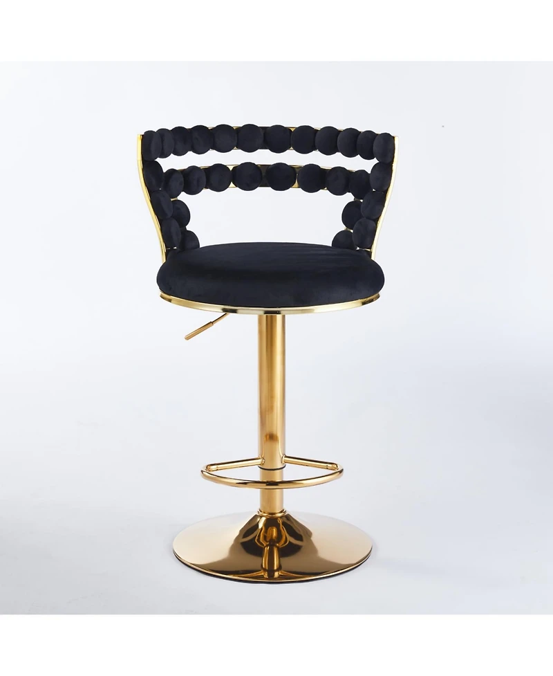 Streamdale Furniture Velvet Bar Chairs (Set of 2)