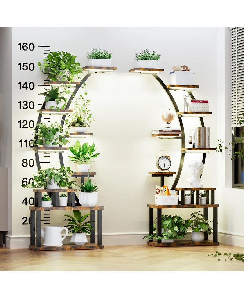 Streamdale Furniture 9-Tier Plant Stand with Grow Lights
