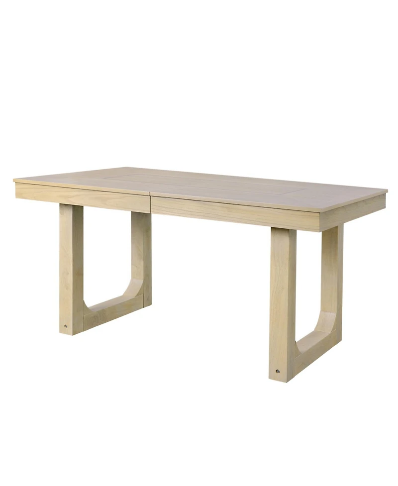 Streamdale Furniture Farmhouse Extendable Dining Set with 6 Upholstered Chairs