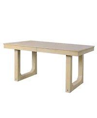 Streamdale Furniture Farmhouse Extendable Dining Set with 6 Upholstered Chairs