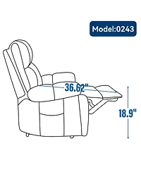 Streamdale Furniture Brown Power Lift Recliner with Massage & Heat