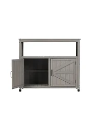 Streamdale Furniture Wooden Patio Bar Table Set with Storage