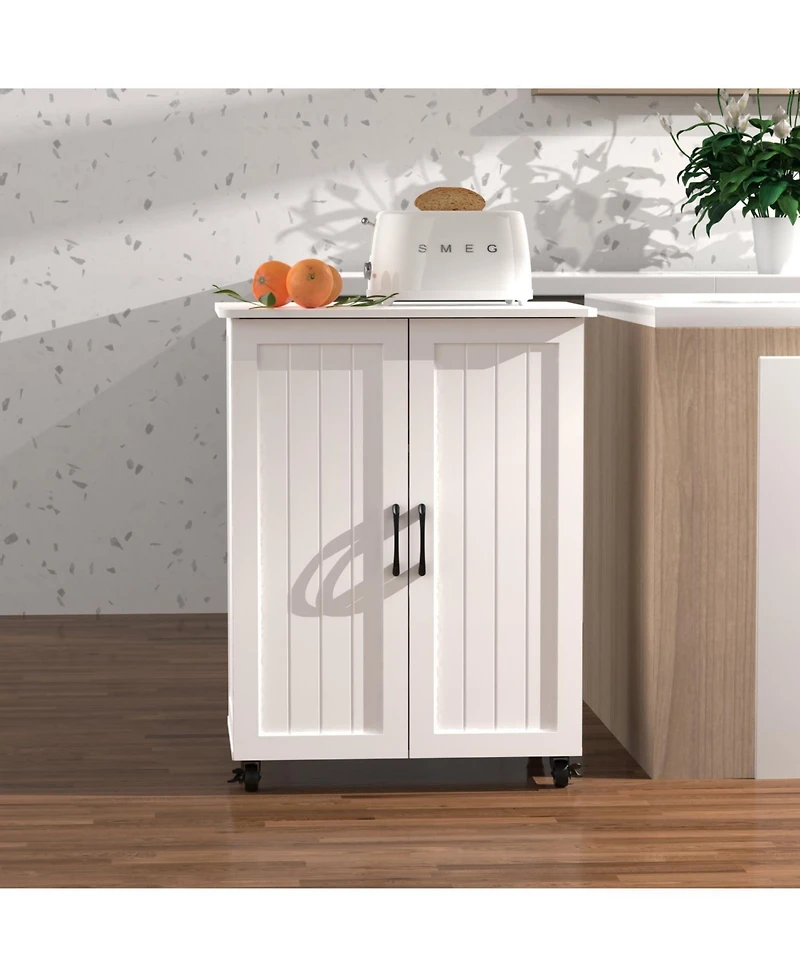 Streamdale Furniture White Storage Cabinet - Large Capacity Sturdy & Durable