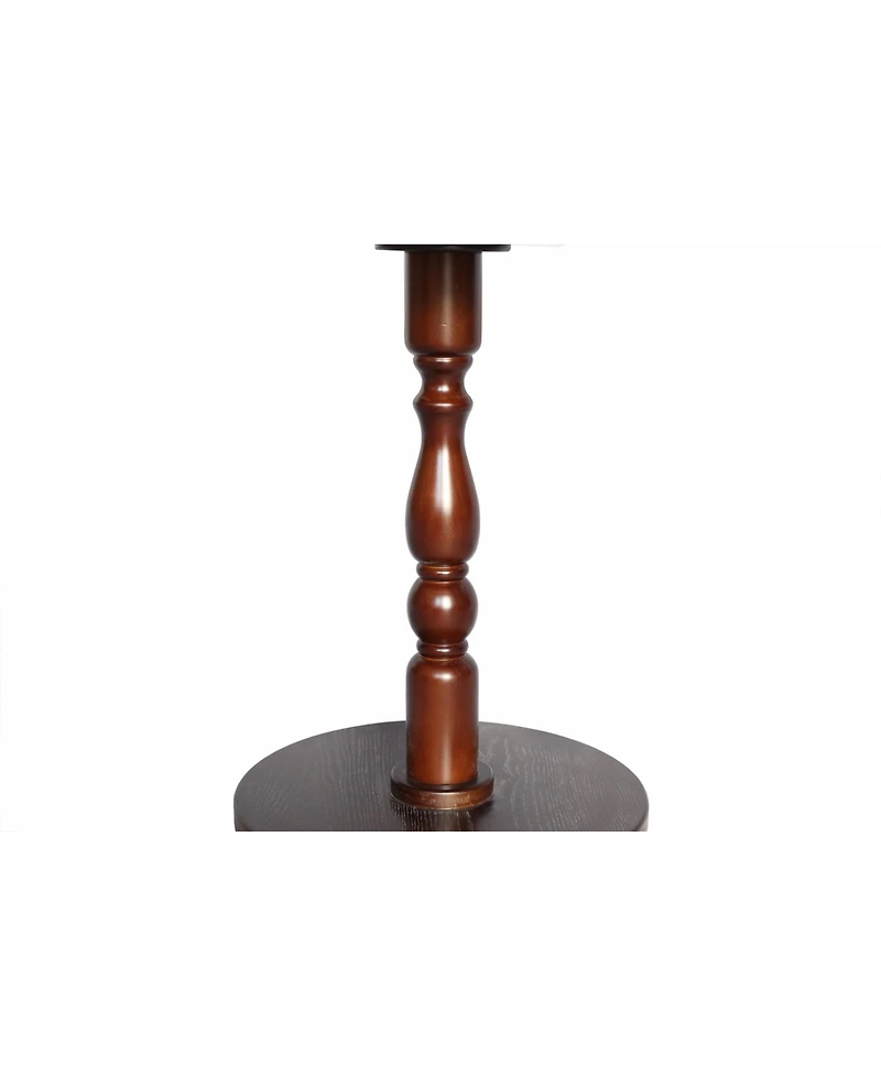 Streamdale Furniture 23" Walnut Brown Round Accent Table
