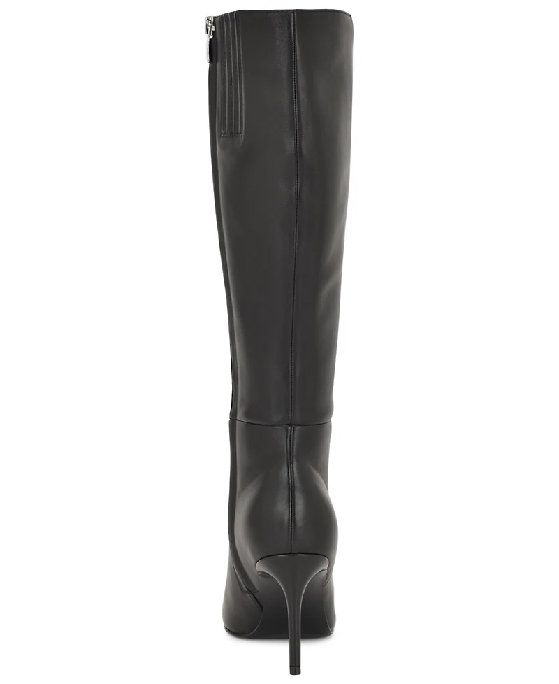 Nine West Women's Cook Wide Calf Tall Stiletto Dress Boots