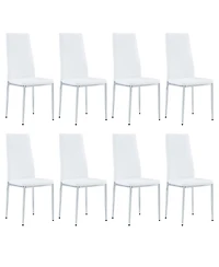 Streamdale Furniture Leather Reception/Conference Chairs - White (8 Sets)