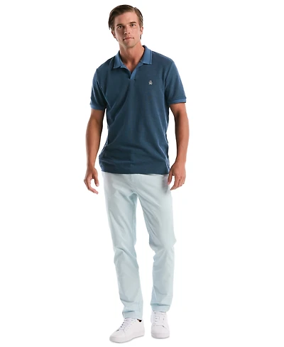 Original Penguin Men's Jacquard Honeycomb Pull-On Polo Shirt