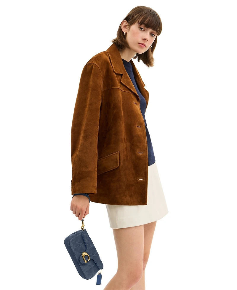 Coach Tabby Mini Quilted Suede Crossbody Bag