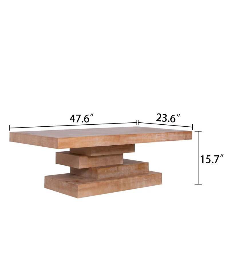Streamdale Furniture Rustic Wood Coffee Table