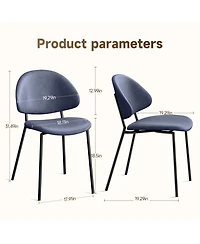 Streamdale Furniture Pu Leather Dining Chairs