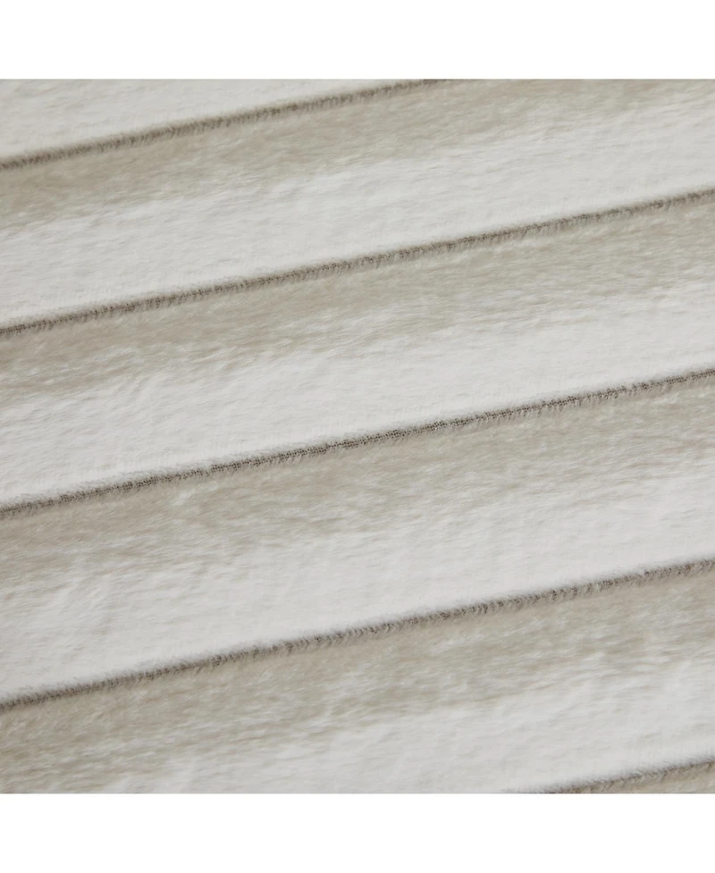 Streamdale Furniture Upholstered Round Ottoman with Metal Legs - Beige