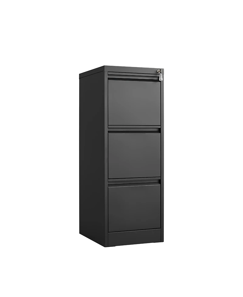 Streamdale Furniture Streamdale 3-Drawer Metal File Cabinet with Lock