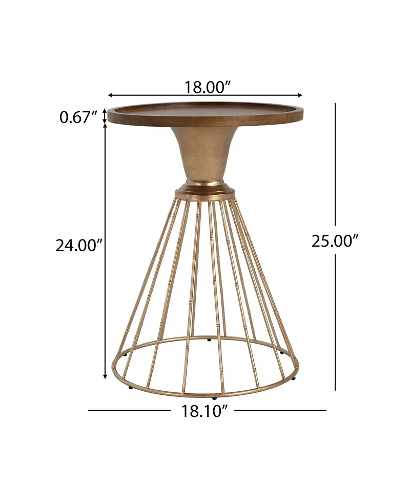 Streamdale Furniture Retro Hollow Side Table - No Assembly