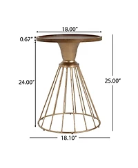 Streamdale Furniture Retro Hollow Side Table - No Assembly