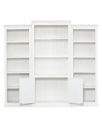 Streamdale Furniture 78.75" Led Bookcase Display Cabinet