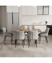 Streamdale Furniture 62.9" Rectangular 6-Chair Dining Table & Chair Set