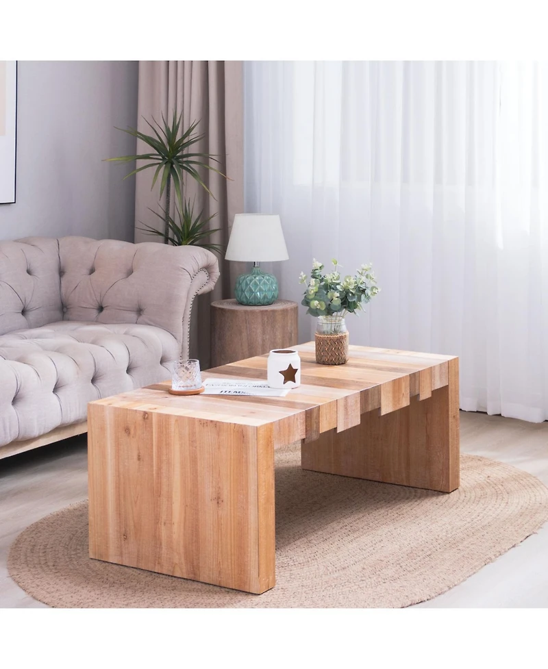 Streamdale Furniture Rustic Modern Coffee Table - 48"