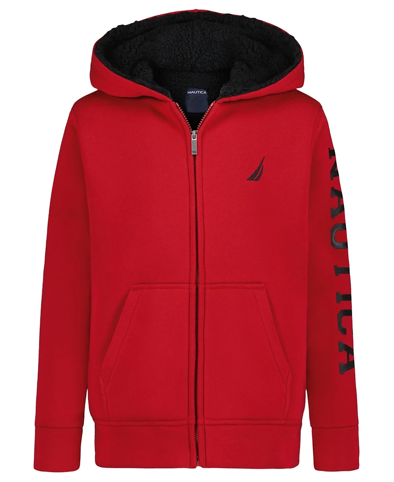 Nautica Boys' 8-20 Hooded Full Zip Sweatshirt