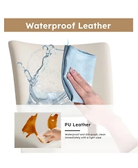 Streamdale Solid Wood Dining Chairs (Set of 2) - Modern Wooden Leg, White & Walnut