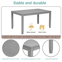 Streamdale Furniture Elegant 5-Piece Solid Wood Dining Table and Chair Set