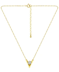 Giani Bernini Cubic Zirconia V-Cast Pendant Necklace, Macy's Exclusive