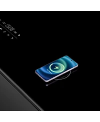 Streamdale Furniture Smart Coffee Table with Fridge, Freezer, Bluetooth, Wireless Charging - Black