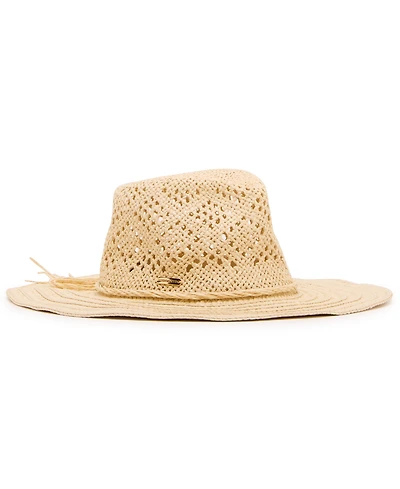 Steve Madden Mixed Pattern Western Panama Hat