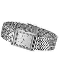 Breda Women's 'Virgil Tethered' Silver Stainless Steel Mesh Watch, 20mm