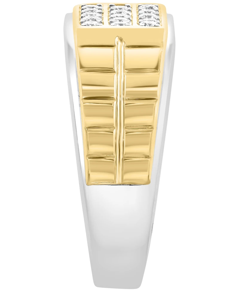 Effy Collection Men's Lab Grown Diamond Ring (3/8 ct. t.w.) in Sterling Silver