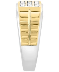 Effy Collection Men's Lab Grown Diamond Ring (3/8 ct. t.w.) in Sterling Silver