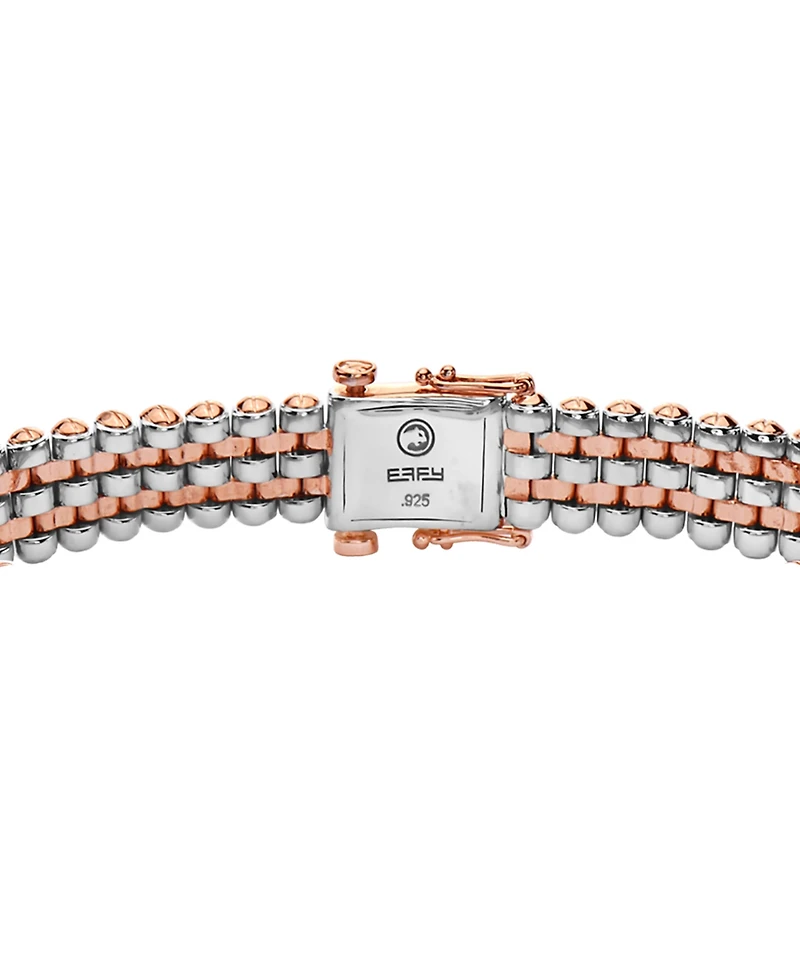 Effy Collection Men's Black Sapphire Bracelet (4 ct. t.w.) in Sterling Silver