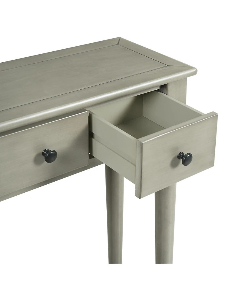 Streamdale Furniture Entryway Table - Retro Console Table with 4 Drawers & Shelf (Grey Wash)