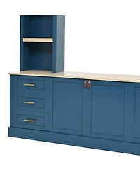 Streamdale Furniture Farmhouse Entertainment Center Wall Unit for 75" Tv