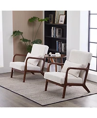 Streamdale Furniture Mid-Century Modern Accent Chair Beige