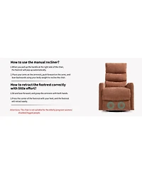 Streamdale Furniture Heat Massage Rocker Recliner Chair, Swivel Fabric