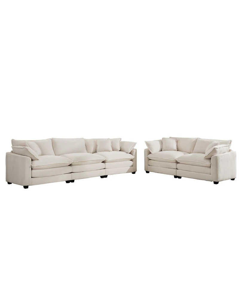 Streamdale Furniture Streamdale Corduroy 2 & 3 Seat Sofa Set