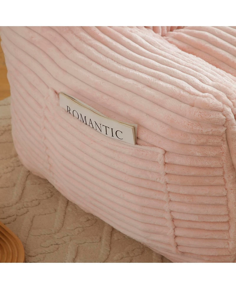 Streamdale Furniture Giant Plush Bean Bag Chair with Footstool