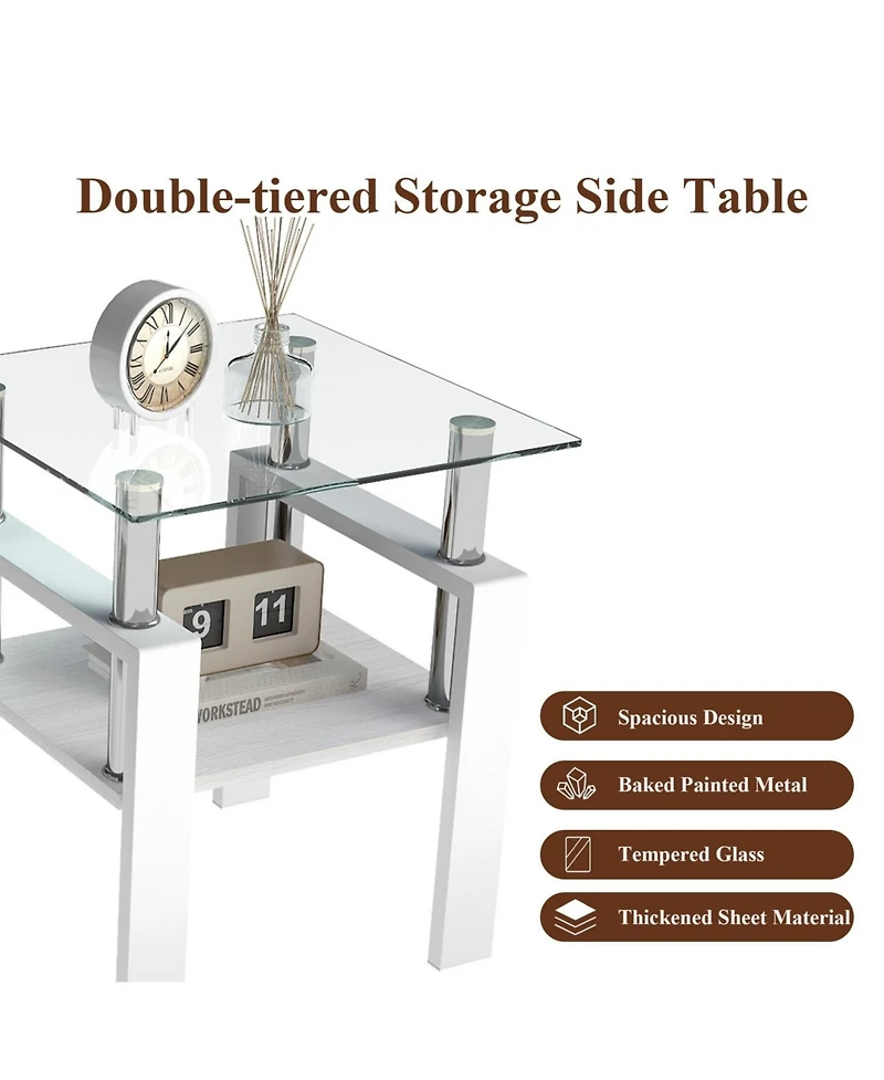 Streamdale Furniture 2 Modern Glass Tea/Coffee Tables