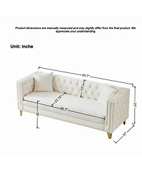 Streamdale Furniture Streamdale Chesterfield Velvet Sofa, 3+3 Seater, Button Nailhead.