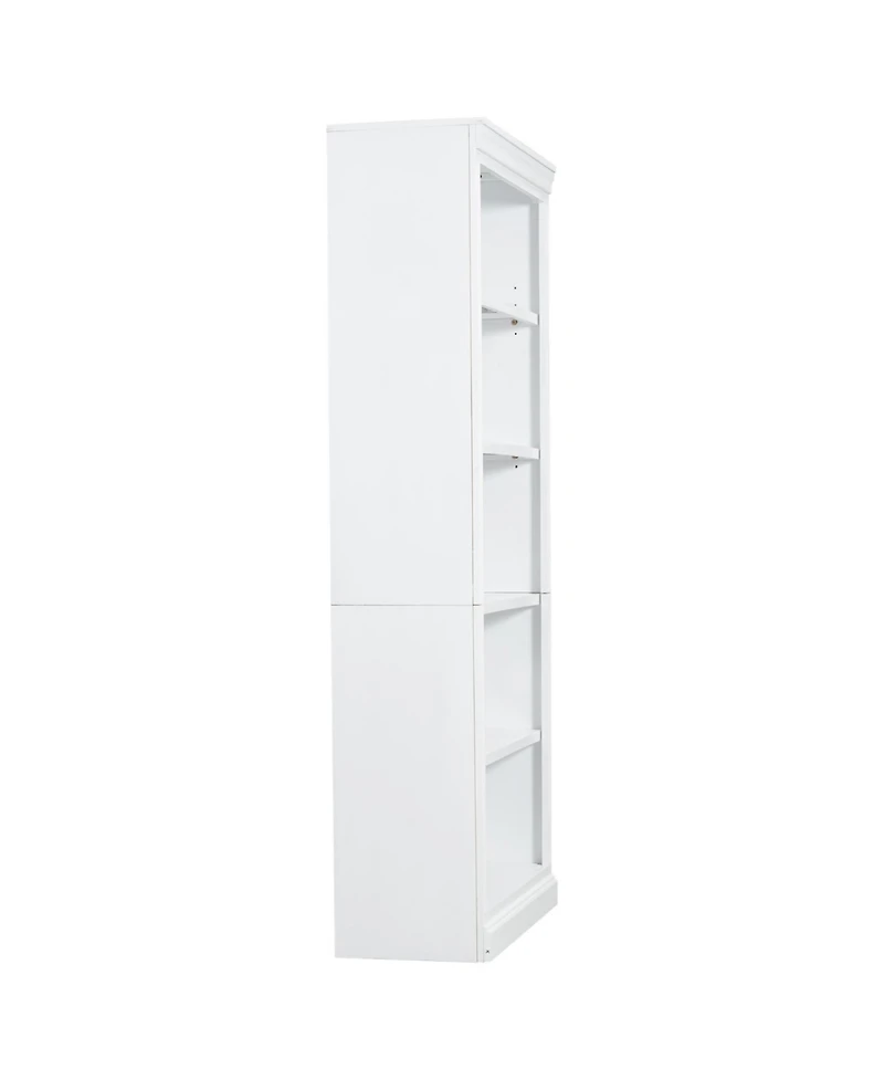 Streamdale Furniture 83.4'' 5-Tier Bookcase with Light and Adjustable Shelves