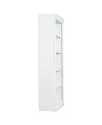 Streamdale Furniture 83.4'' 5-Tier Bookcase with Light and Adjustable Shelves