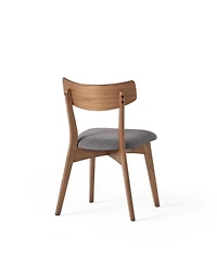 Streamdale Furniture 5-Pc Mid-Century Walnut Dining Set with Chairs