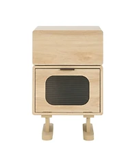 Streamdale Furniture Robot Side Table with Rotating Top & Storage